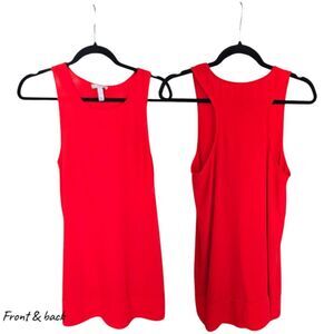 Red Racerback Shift Tank Dress Mini Above the Knee By Leith Size Small